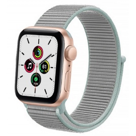 Crong Nylon Λουράκι Apple Watch SE/7/6/5/4/3 (41/40/38mm) - Pastel Green (CRG-40NLB-PGR)