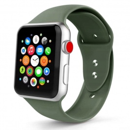 Ανταλλακτικό Λουράκι Σιλικόνης Apple Watch SE/7/6/5/4/3 (45/44/42mm) - OEM - Army Green (53940)