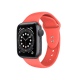 Crong Liquid Λουράκι Premium Σιλικόνης Apple Watch SE/7/6/5/4/3 (45/44/42mm) - Coral (CRG-44LQB-COR)