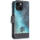 KWmobile Θήκη - Πορτοφόλι Apple iPhone 13 mini - Cosmic Nature / Blue / Grey / Black (55935.01)