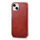 iCarer Vintage Series Side-Open Δερμάτινη Θήκη Apple iPhone 13 mini - Red (RIX1305-RD)
