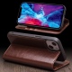 Θήκη iphone 13 genuine Leather QIALINO Classic Wallet Case-Brown