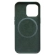 Θήκη iphone 13 mini 5.4" QIALINO leather back pattern with magsafe-dark green