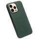Θήκη iphone 13 mini 5.4" QIALINO leather back pattern with magsafe-Dark Green