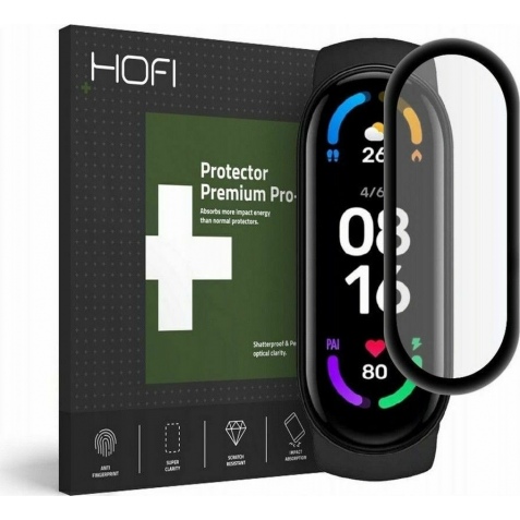 Hofi Premium Pro+ Hybrid Tempered Glass Xiaomi Mi Band 6 / 6 NFC - Black (6216990211843)