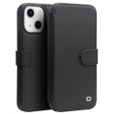 Θήκη iphone 13 mini QIALINO Leather Magnetic Clasp Flip Case-Black