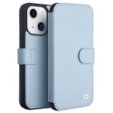 Θήκη iphone 13 mini QIALINO Leather Magnetic Clasp Flip Case-Light Blue