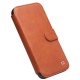 Θήκη iphone 13 Pro Max QIALINO Leather Magnetic Clasp Flip Case-Light Brown