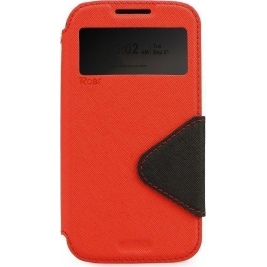 Θήκη Huawei P9 Roar Diary View Window Leather Stand Case w/ Card Slot-Red