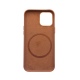 Θήκη iphone 12/ 12 Pro QIALINO leather back pattern with magsafe-Brown