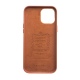 Θήκη iPhone 12 Pro Max 6.7" QIALINO Calf leather pattern-saddle brown