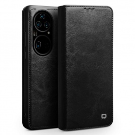 Θήκη Huawei P50 Pro genuine QIALINO Classic Leather Wallet Case-Black