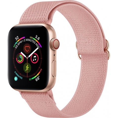 Tech-Protect Mellow Ελαστικό Υφασμάτινο Λουράκι Apple Watch SE/7/6/5/4/3(41/40/38mm) - Pink Sand (95890