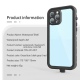 Θήκη αδιάβροχη iPhone 13 Pro Max 6.7" Waterproof Covering Clear Back case Redpepper-Black/Dark grey