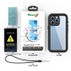 Θήκη αδιάβροχη iPhone 13 Pro 6.1" Waterproof Covering Clear Back case Redpepper-Black/Dark grey