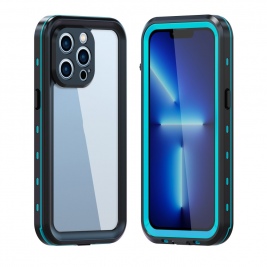 Θήκη αδιάβροχη iPhone 13 Pro 6.1" Waterproof Covering Clear Back case Redpepper-Black/Blue