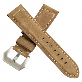 Universal Λουράκι για Smartwatches 20mm Genuine Leather QIALINO-light yellow