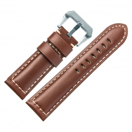 Universal Λουράκι για Smartwatches 20mm Genuine Leather QIALINO- plain brown