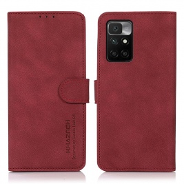 Θήκη Xiaomi Redmi 10 KHAZNEH Vintage Style Leather Wallet-red