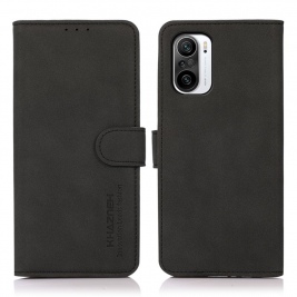 Θήκη Xiaomi Poco F3 KHAZNEH Vintage Style Leather Wallet-black