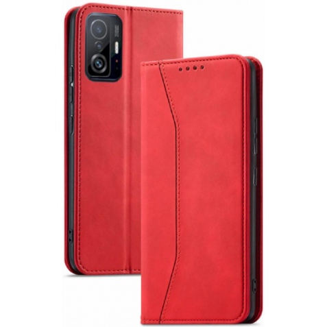 Bodycell Θήκη - Πορτοφόλι Xiaomi 11T / 11T Pro - Red (5206015059865)