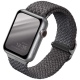 Uniq Aspen Braided Band - Premium Πλεκτό Λουράκι Apple Watch SE/7/6/5/4/3 (41/40/38mm) - Grey (UNIQ-40MM-ASPGRY)