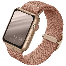 Uniq Aspen Braided Band - Premium Πλεκτό Λουράκι Apple Watch SE/7/6/5/4/3 (41/40/38mm) - Pink (UNIQ-40MM-ASPPNK)