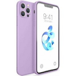 Bodycell Square Liquid Θήκη Σιλικόνης - Apple iPhone 13 Pro Max - Light Violet (5206015058196)