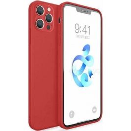 Bodycell Square Liquid Θήκη Σιλικόνης - Apple iPhone 13 Pro - Red (5206015058080)