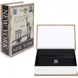 Navaris Fake Book Safe with Lock - Βιβλίο Χρηματοκιβώτιο / Κρύπτη με Κλειδαριά - 18.5 x 11.