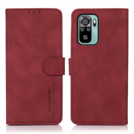 Θήκη Xiaomi Redmi Note 10 4G/Redmi Note 10S KHAZNEH Vintage Style Leather Wallet-red