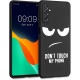 KWmobile Θήκη Σιλικόνης Samsung Galaxy M52 5G - Don't Touch My Phone / White / Black (56350.01)
