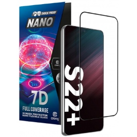 Crong 7D Nano Flexible Glass - Fullface Αντιχαρακτικό Υβριδικό Γυαλί Οθόνης Samsung Galaxy S22 P
