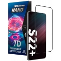Crong 7D Nano Flexible Glass - Fullface Αντιχαρακτικό Υβριδικό Γυαλί Οθόνης Samsung Galaxy S22 Plus 5G - Black - 0.3mm (CRG-7DNANO-SGS22P)