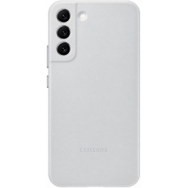 Official Samsung Leather Cover - Δερμάτινη Θήκη Samsung Galaxy S22 Plus 5G - Light Gray (EF-VS906LJEGWW)