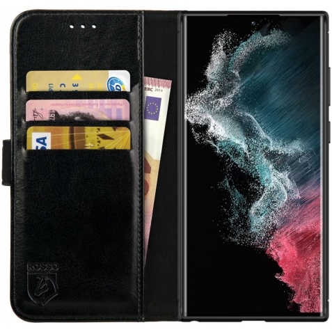 Rosso Element PU Θήκη Πορτοφόλι Samsung Galaxy S22 Ultra 5G - Black (8719246343100)