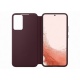Official Samsung Smart Clear View Cover - Θήκη Flip με Ενεργό Πορτάκι Samsung Galaxy S22 Plus 5G - Burgundy (