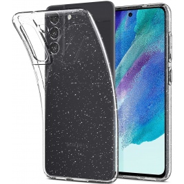 Spigen Θήκη Σιλικόνης Liquid Crystal Glitter - Samsung Galaxy S21 FE 5G - Crystal Quartz (ACS03056)