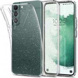 Spigen Θήκη Σιλικόνης Liquid Crystal Glitter - Samsung Galaxy S22 5G - Crystal Quartz (ACS03985)