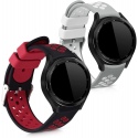 KW Λουράκι Σιλικόνης Samsung Galaxy Watch Classic 4 46mm - 2 Τεμάχια - Grey / White / Black / Red (56103.03)