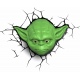 3DLightFX Star Wars Yoda 3D Deco Light - 3D LED Παιδικό Φωτιστικό Τοίχου με Αυτοκόλλητο Ρωγμών (0816733020570)