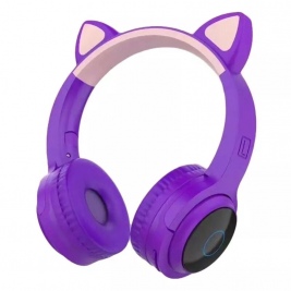 Ακουστικά Headphones wireless CAT EAR model XY-203-purple