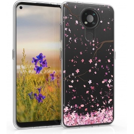 KWmobile Θήκη Σιλικόνης Nokia 3.4 - Cherry Blossoms / Pink / Dark Brown / Transparent (55164.01)