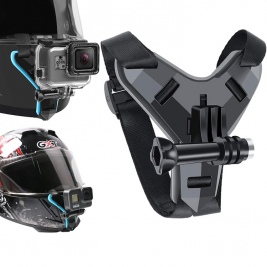 Motorcycle Helmet Chin Mount Holder for Action Cameras-black
