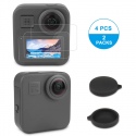Tempered Glass for Screen and Silicone lens cap for GoPro Max-4 τμχ