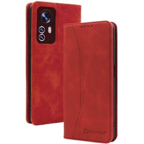 Bodycell Θήκη - Πορτοφόλι Xiaomi 12 Pro - Red (5206015060663)