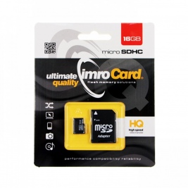 Κάρτα μνήμης Micro SD Imro 16 GB with adapter-Class 10 UHS