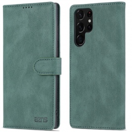 Θήκη Samsung Galaxy S22 Ultra 5G AZNS Wallet Leather Stand-green