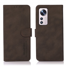 Θήκη Xiaomi 12 Pro KHAZNEH Vintage Style Leather Wallet-Brown