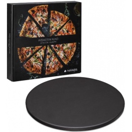 Navaris XL Pizza Stone - Στρογγυλή Πέτρινη Πλάκα Ψησίματος για Πίτσα - Black (51246.02.3)